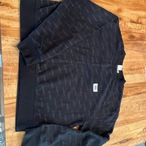 Vans Black and Grey Logo semi cropped Sweatshirt.